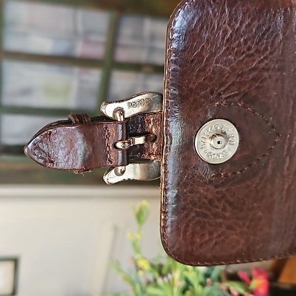 Vintage Brighton Donna Classic Tote Chocolate Croco Leather Shoulder Bag Purse - Picture 9 of 16